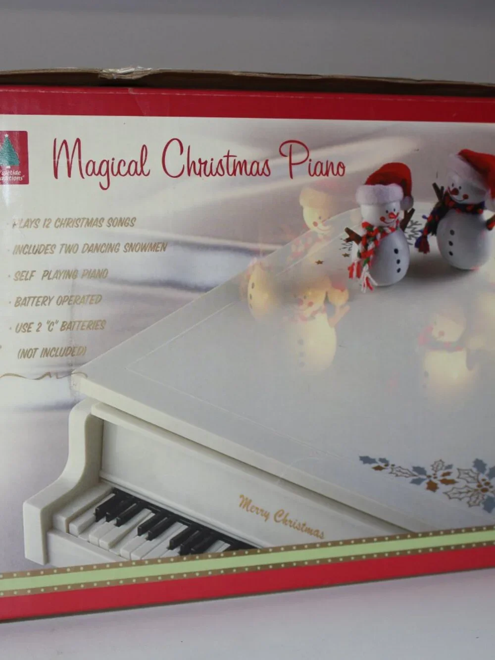 Vintage Magical Christmas Piano 12 Self-Playing Songs Dancing Snowmen Brand New